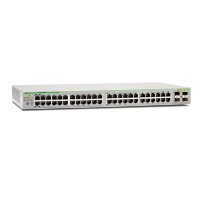 Switch cu 48 porturi Allied Telesis AT-GS950/48PS-50, 96 Gbps, 71.42 Mpps, 8.000 MAC, 4 porturi SFP, PoE, cu management