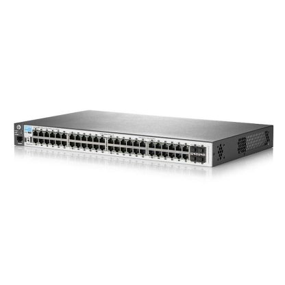 Switch cu 48 porturi Aruba J9778A, 17.6 Gbps, 2 porturi SFP, 1U, PoE+, cu management