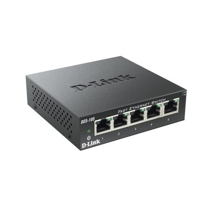 Switch cu 5 porturi D-Link DES-105, 10/100Mbps, 0.74 Mpps, 2.000 MAC, fara management