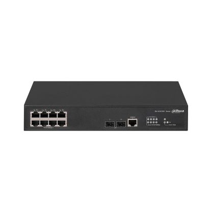 Switch cu 8 porturi Dahua AS4300-8GT2GF, MAC 16K, 20 Gbps, cu management