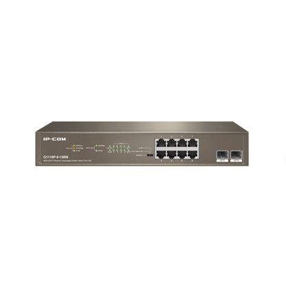 Switch cu 8 porturi IP-COM G1110P-8-150W, 20 Gbps, 14.9 Mpps, fara management