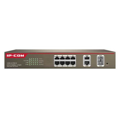 Switch cu 8 porturi IP-COM S3300-10-PWR-M, 5.6 Gbps, 2 SFP, fara management