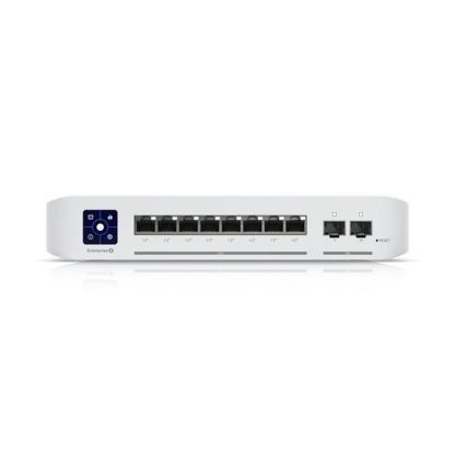 Switch cu 8 porturi Ubiquiti USW-ENTERPRISE-8-POE, 2 porturi SFP+, 80 Gbps, 59.52 Mpps, PoE, cu management