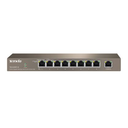 Switch cu 9 porturi Tenda TEG1009P-EI, 18 Gbps, 1.48 Mpps, 4000 MAC, PoE, fara management