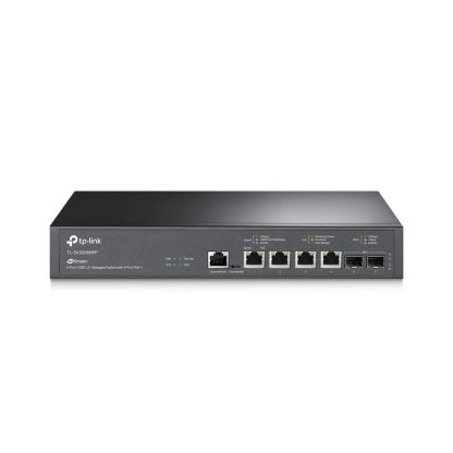 Switch rackabil cu 6 porturi Gigabite TP-Link Jetstream TL-SX3206HPP, 120 Gb, 89.28 Mpps, Omada, PoE, cu management