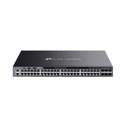 Switch rackabil Gigabite cu 48 porturi TP-Link SG6654XHP, 6 SFP, 160.7 Mpps, 216 Gbps, PoE, integrare Omada, cu administrare