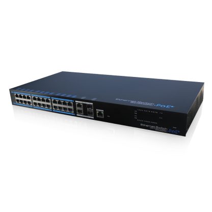 Switch rackabil Utepo UTP7224E-POE-L2, PoE+, 24 porturi, 400W, 12.8Gbps, fara management