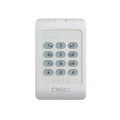 Tastatura LED DSC PC1404RKZWH-L, 8 zone, programabila, compatibila panou control PC 1404