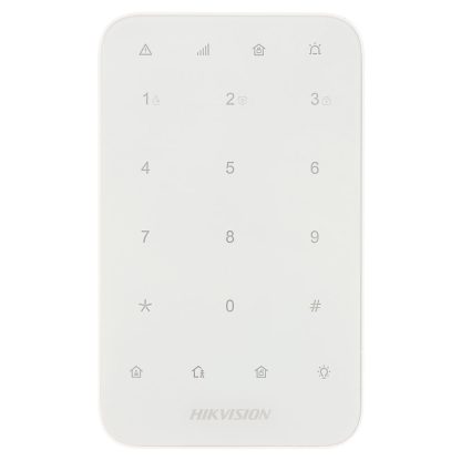 Tastatura LED wireless Hikvision AX PRO DS-PK1-E-WE, autonomie 2 ani, 868 MHz, RF 1200 m