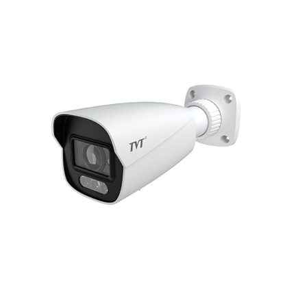 Camera supraveghere exterior IP TVT TD-9442S4-C(D/PE/AW3), 4 MP, 2.8 mm, IR 50 m, lumina alba 40 m, microfon, slot card, PoE