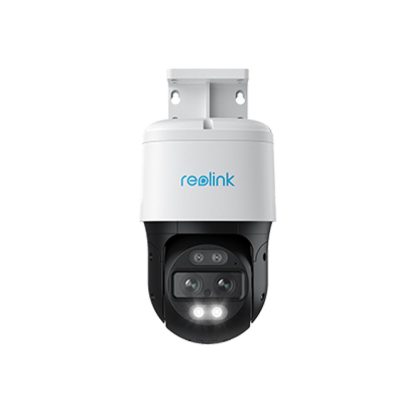 Camera supraveghere rotativa IP Speed Dome PTZ Reolink TrackMix P760, 4K, 2.8 + 8 mm, lumina alba / IR 15 m, dual band, slot card, microfon si difuzor, PoE