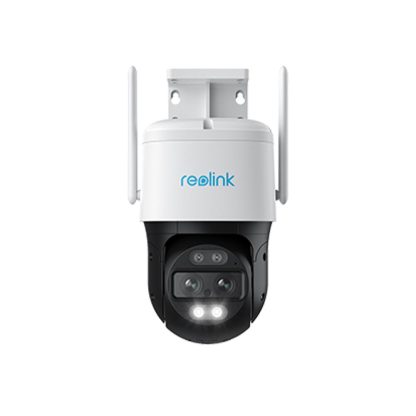 Camera supraveghere rotativa IP WiFi Speed Dome PTZ Reolink TrackMix W760, 4K, 2.8 + 8 mm, lumina alba / IR 15 m, dual band, slot card, microfon si difuzor, Auto Tracking