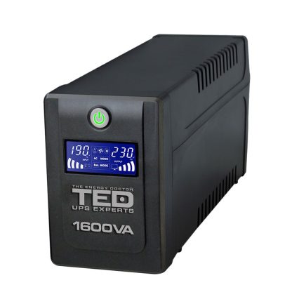 UPS cu 4 prize TED TED004642, 1600VA / 900W, LCD, cu stabilizator si management