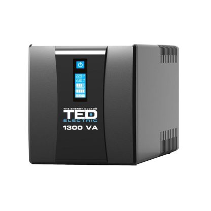 UPS cu 4 prize TED TED004635, 1300VA / 700W, LCD, cu stabilizator si management