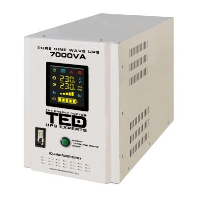 UPS pentru centrala termica TED001696, Runtime extins cu 4 acumulatori (neinclusi), 7000VA, 5000W