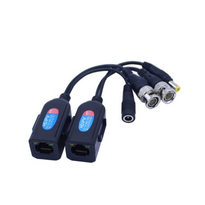 Video balun pasiv cu alimentare LLT-B213, CVI/TVI/AHD/CVBS, BNC in RJ45, 1 canal, 8 MP, pret/set