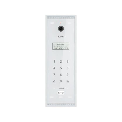 Videointerfon de exterior Electra Urban+ VPM.0BS03.ELWU4, RFID, 800 TVL, 40 familii, aparent, alb