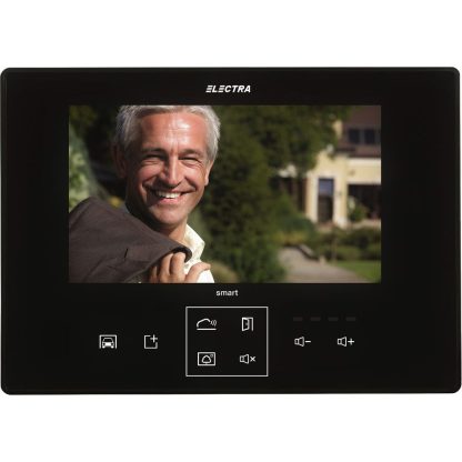 Videointerfon de interior Electra Smart VTM.7S403.ELB04, aparent, 7 inch, 4 fire, negru