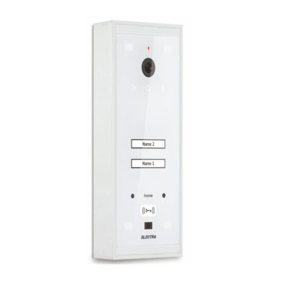 Videointerfon de exterior Electra VPM.02S03.ELWH4, RFID, 2 familii, aparent, 4 fire