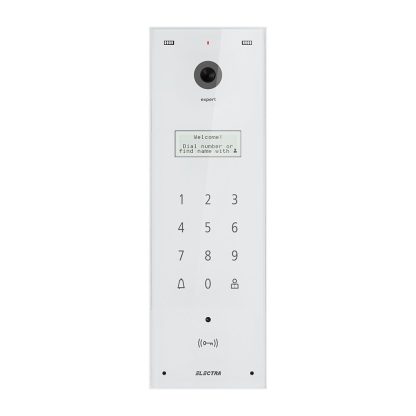 Videointerfon de exterior Electra Expert VPE.0BS03.ELWTL, 800 TVL, 255 apartamente, tastatura touch iluminata, acces prin card RFID, aparent